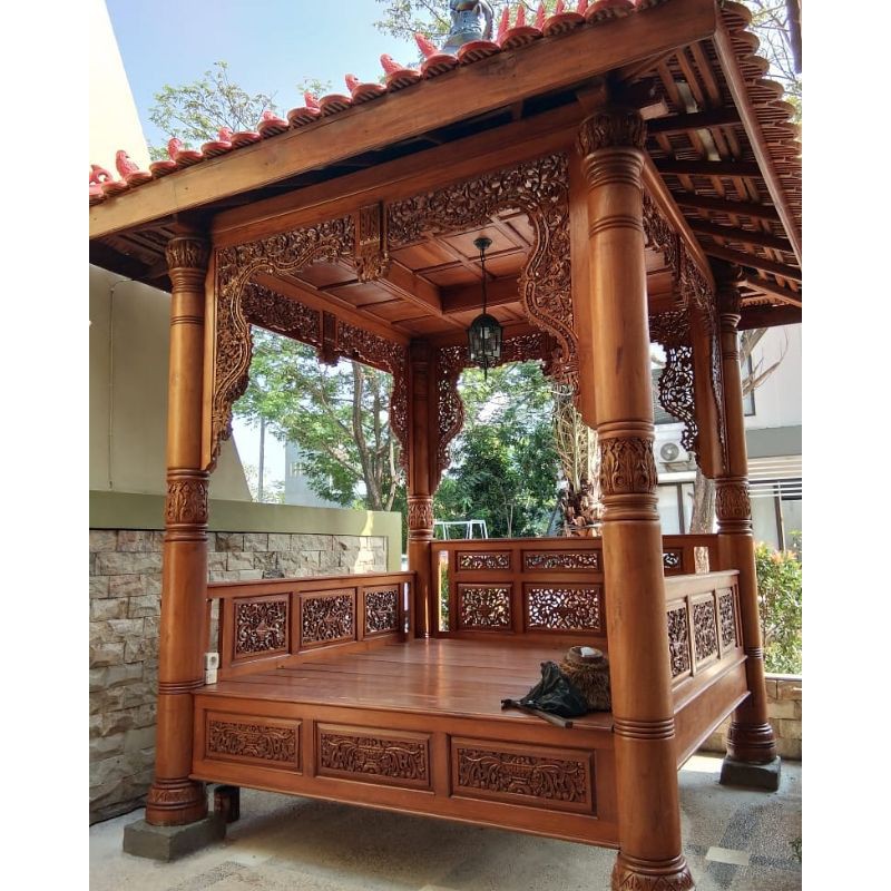 Gazebo Kayu Jati Jepara Ukuran 2x2