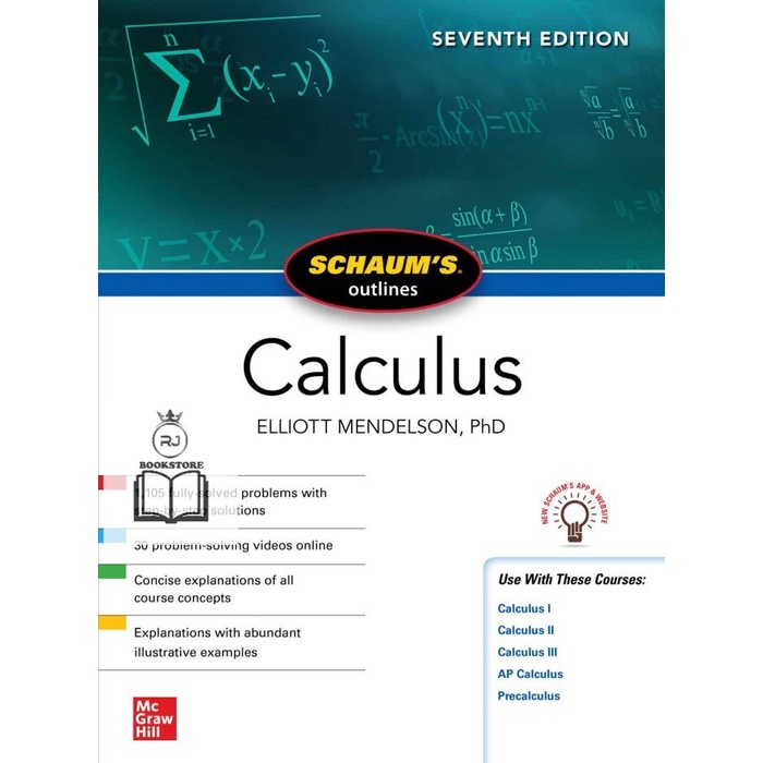 Jual Buku Populer Matematika Schaum S Outline Of Calculus Th Ed Shopee Indonesia