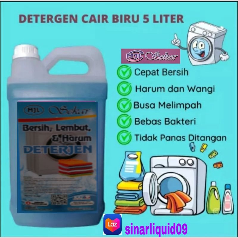 Jual TERBARU!! DETERJEN CAIR 5 LITER WANGI DAN TAHAN LAMA SEPANJANG