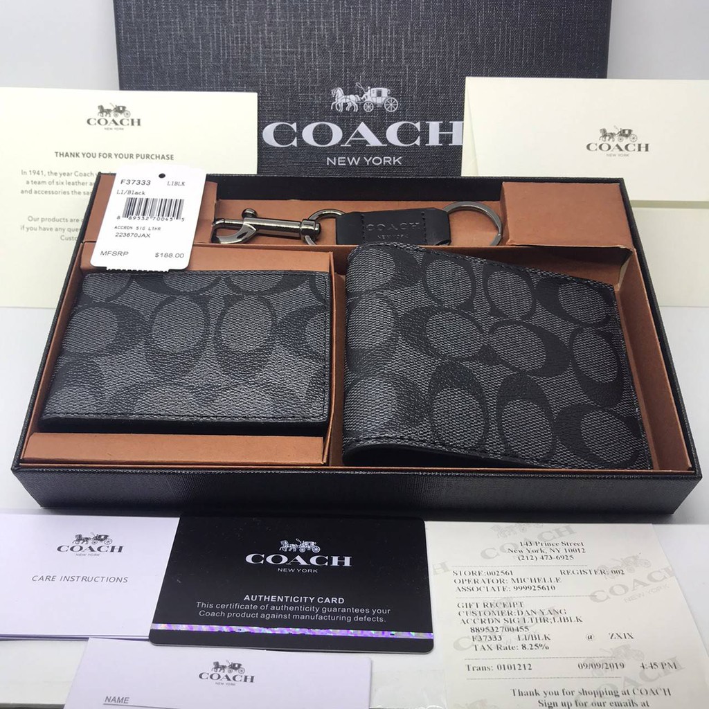 Coach mens best sale wallet gift set