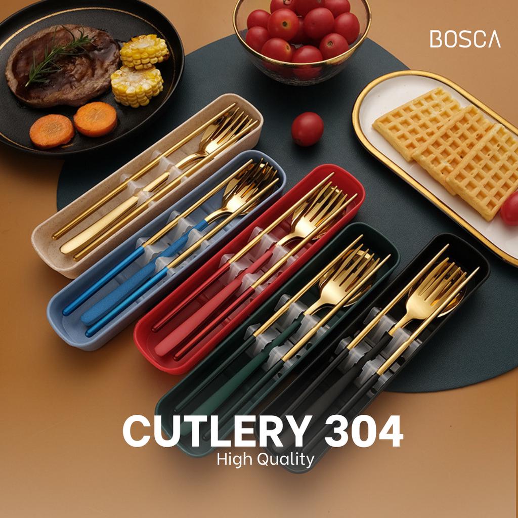 Jual Bosca Living Set Makan Portable Food Grade Cutlery Set 4 In 1