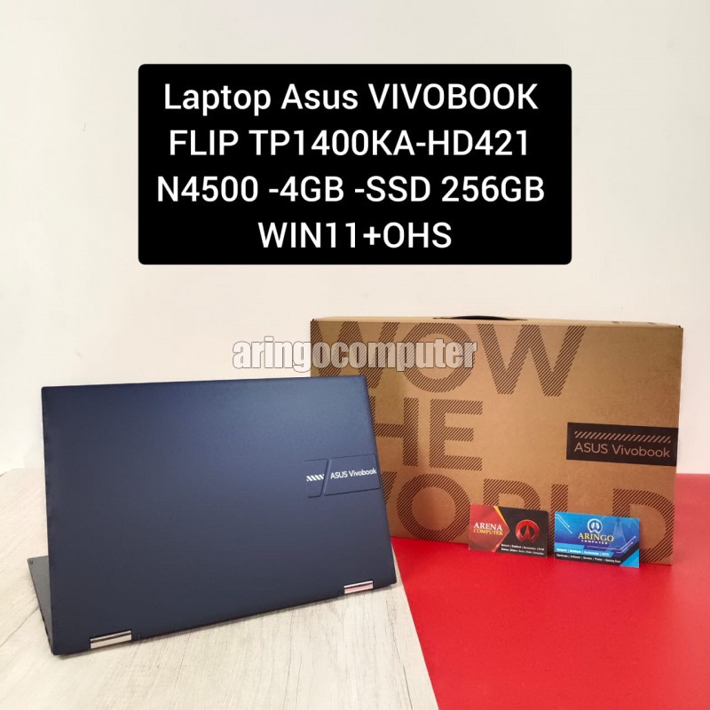 Jual Laptop Asus Vivobook Flip Tp1400ka Hd421 N4500 4gb Ssd 256gb Win11ohs Shopee Indonesia 5591