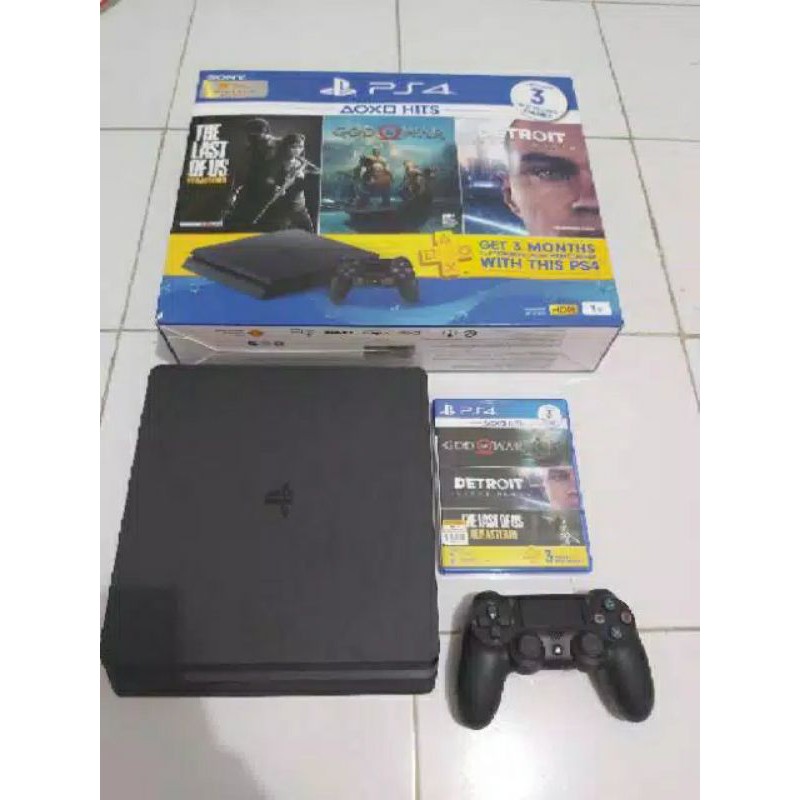 Jual Playstation 4 Bundle Black 1TB + Free BD PES 2019 + BD Battlefield ...