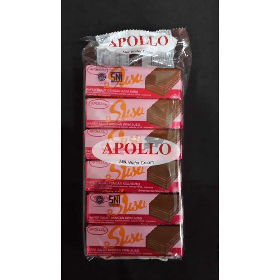 Jual APOLLO WAFER CREAM MILK ISI 12 SACHET | Shopee Indonesia