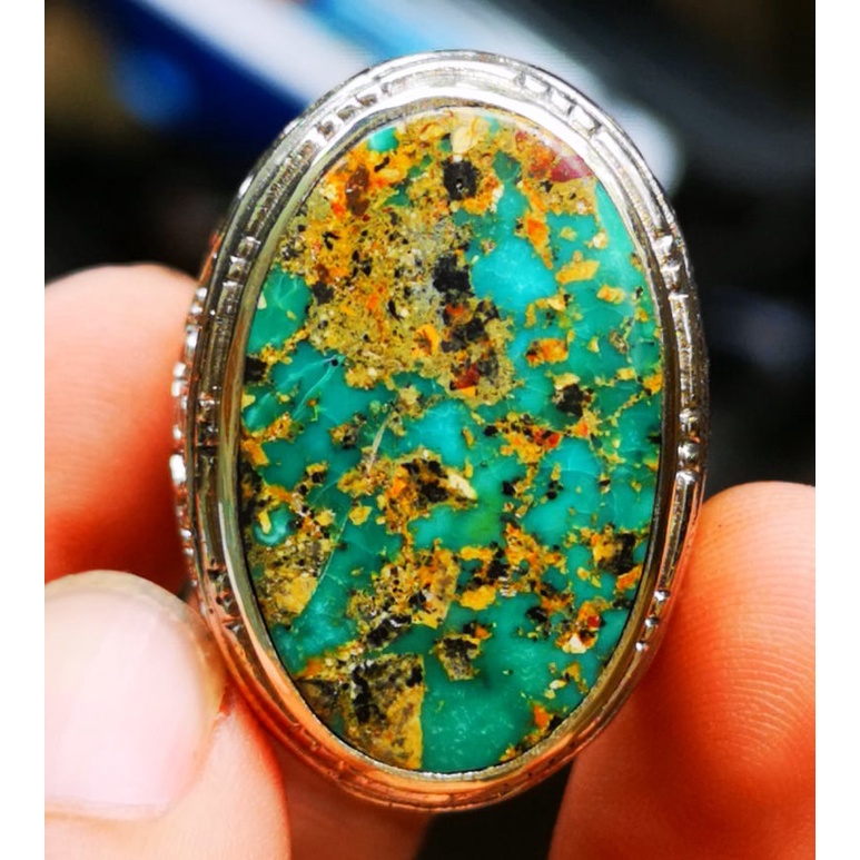 Jual Batu Cincin Natural Batu Akik Pirus Persia Urat Emas Kuno Jaminan Asli  100% Semua Lab | Shopee Indonesia