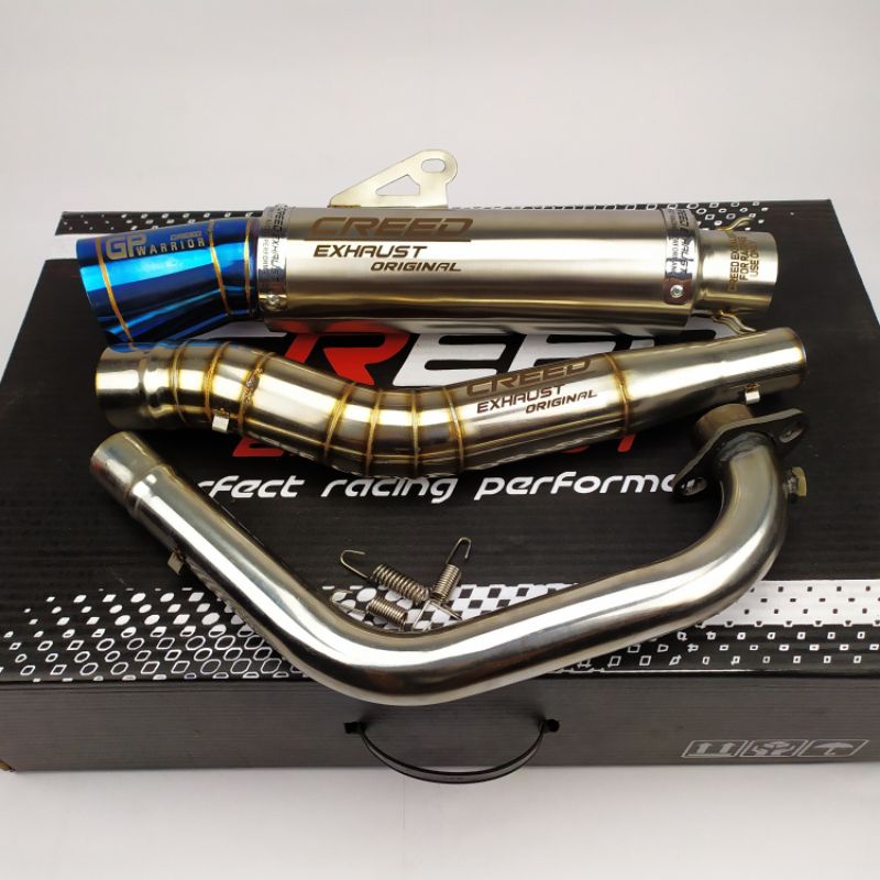 Jual 100 Creed Exhaust open specs pipe for Raider 150 carb/fi, Sniper