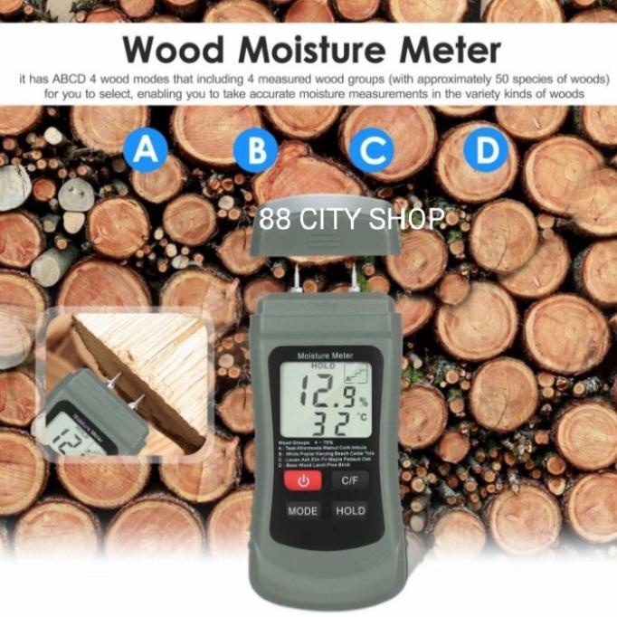 Jual Digital Moisture Meter Alat Ukur Kadar Air Kelembaban Kayu ...