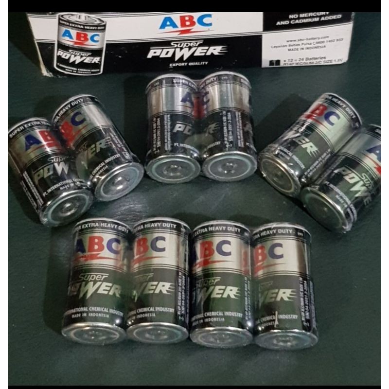 Jual Baterai ABC Size C R14 - Batre ABC Super Power Type C - 1 pack ...