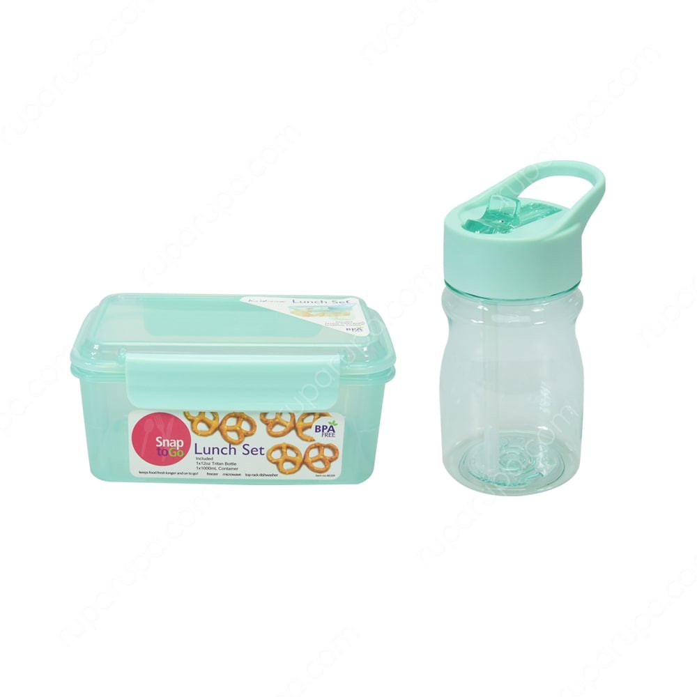 Jual Krishome Set Tempat Makan Botol Minum Biru Pink Shopee