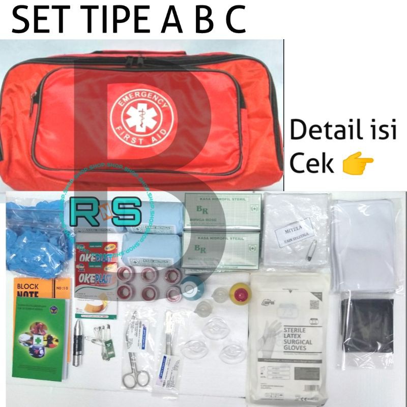 Jual Paket Tas Emergency Slempang First Aid Kit P3K Isi Tipe B | Shopee ...