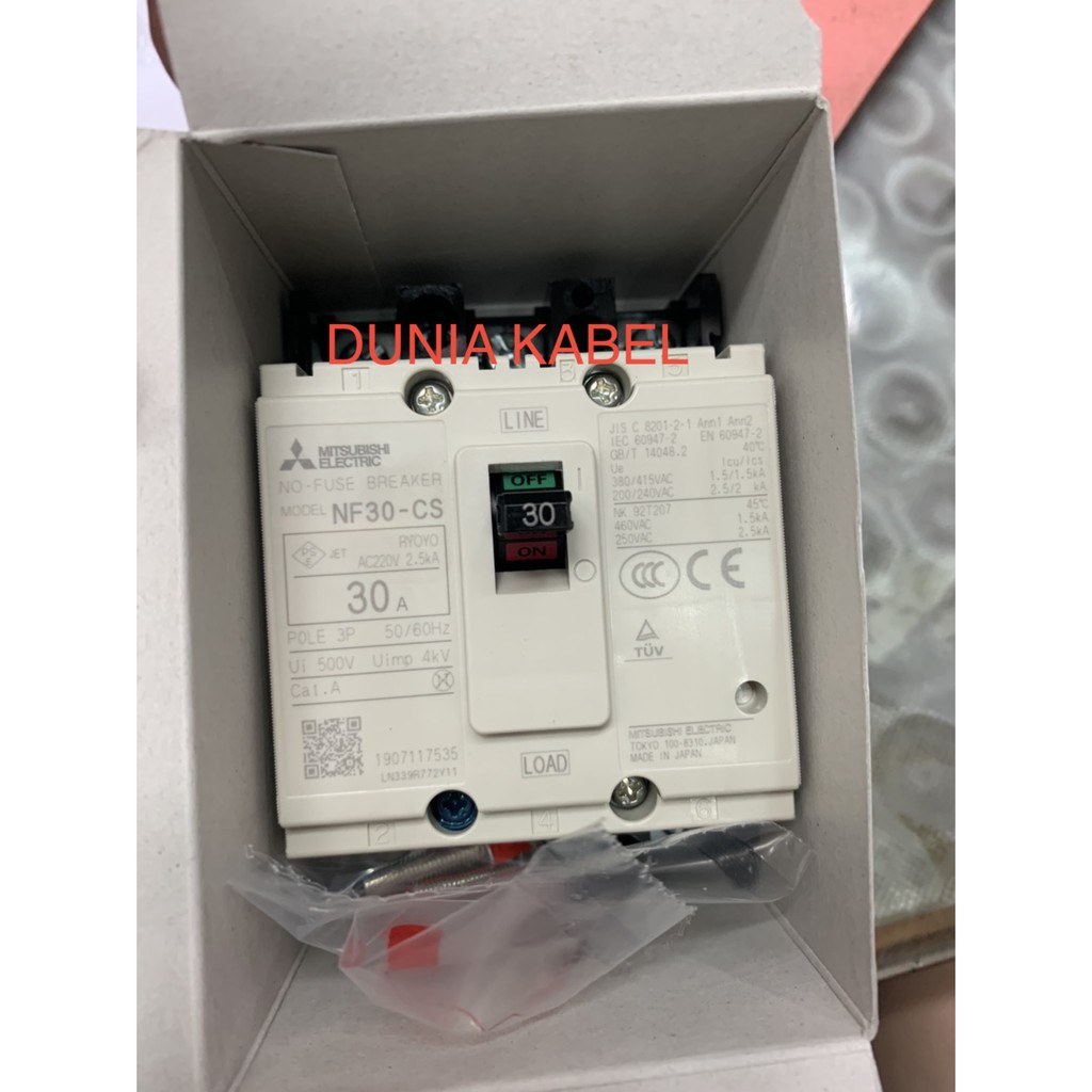 Jual Mccb No Fuse Breaker Nf Nf Cs P Phase A Ampere Mitsubishi Shopee Indonesia