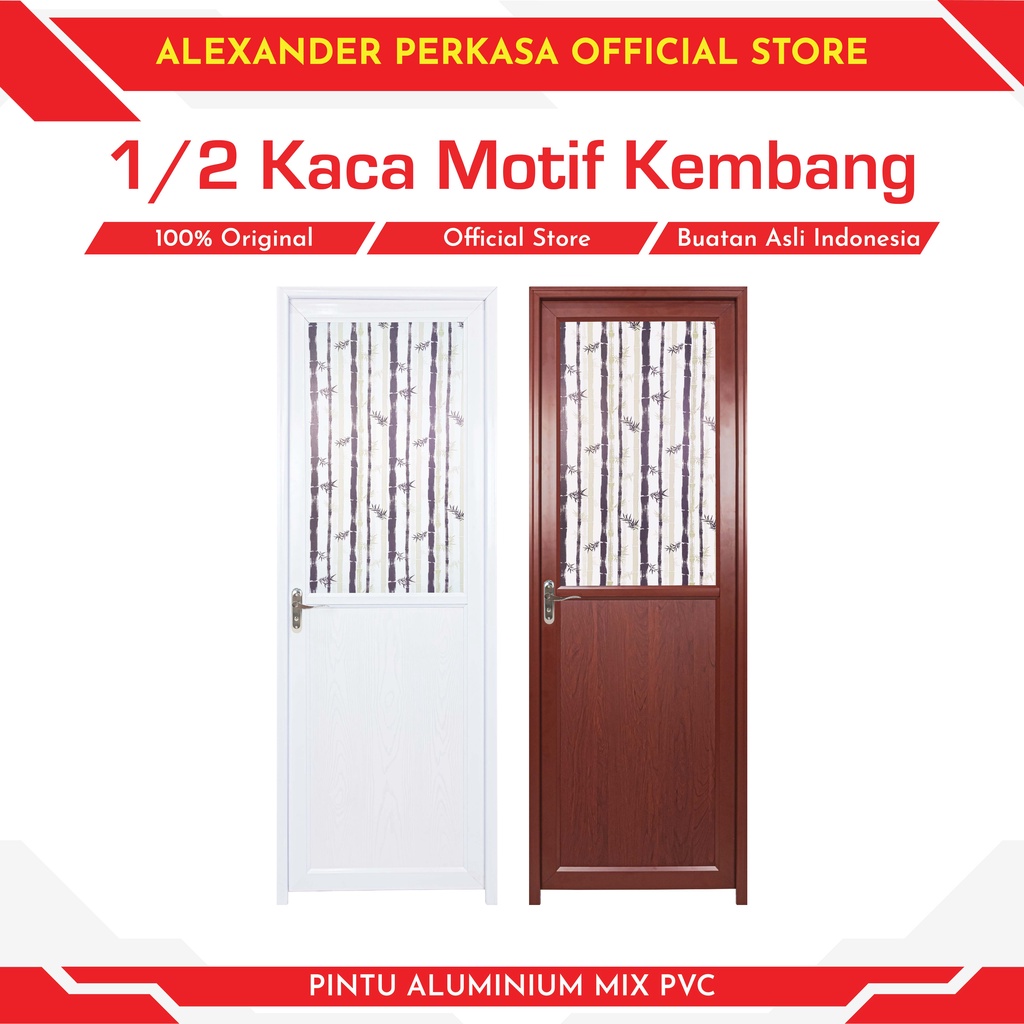 Jual Pintu Alumix Aluminium Mix Pintu Kamar Mandi 12 Kaca Motif Kembang 70x200cm Shopee Indonesia 2847