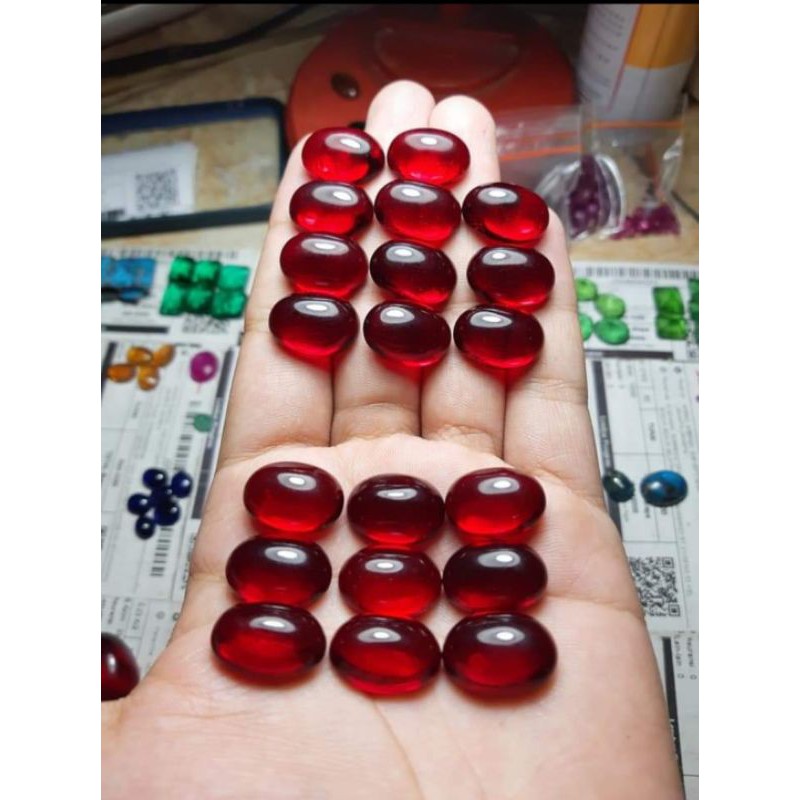 Jual Batu Permata Merah Siam Siem Delima Shopee Indonesia