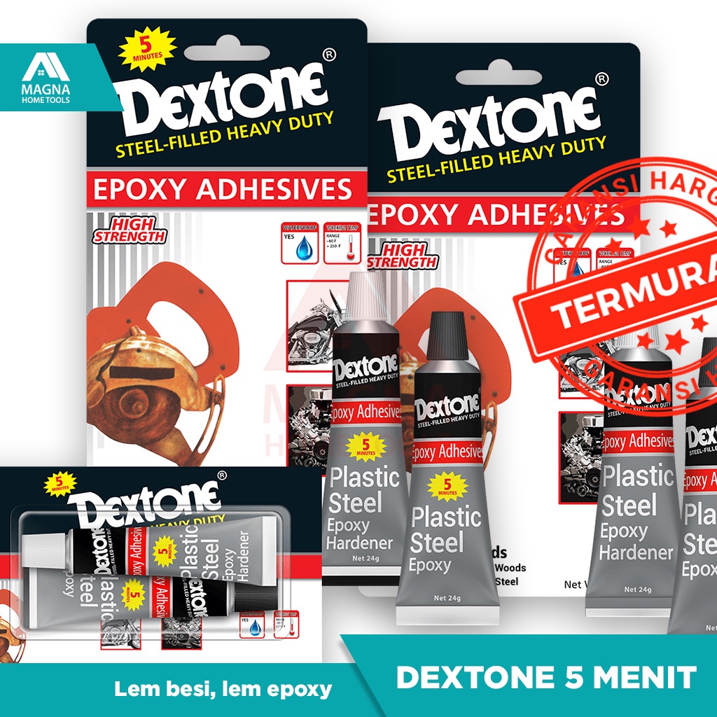 Jual LEM KACA / LEM KAYU / LEM BESI / LEM DEXTONE SUPER KUAT 5 MENIT ...