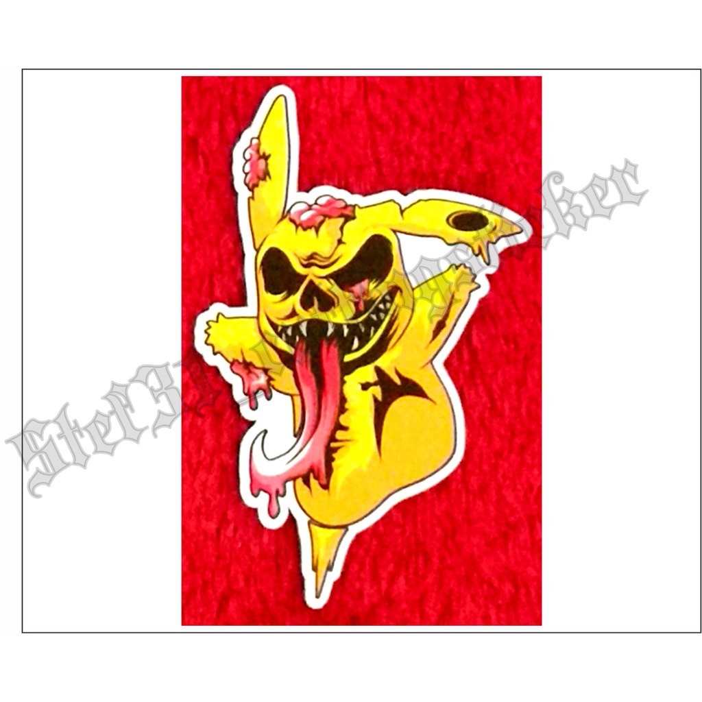 Jual Stiker printing pikachu zombie, sticker pikachu | Shopee Indonesia