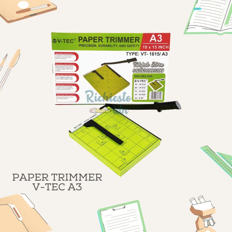 Jual Alat Pemotong Kertas Vtec A3/Paper Trimmer/Paper Cutter | Shopee ...