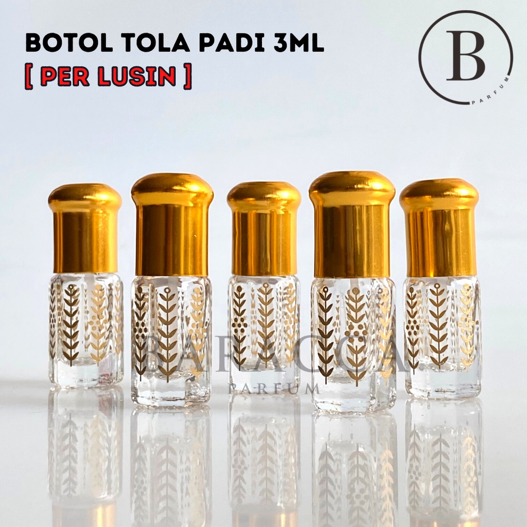 Jual Botol Tola Surrati Motif Padi 3ML - Botol Tola Kosong Motif Padi ...