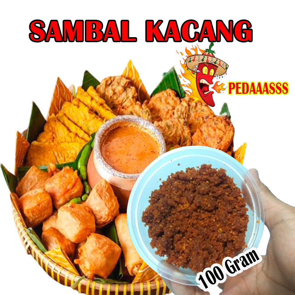 Jual Sambal / Sambel Kacang Bumbu Kacang Gorengan 100 Gram | Shopee ...