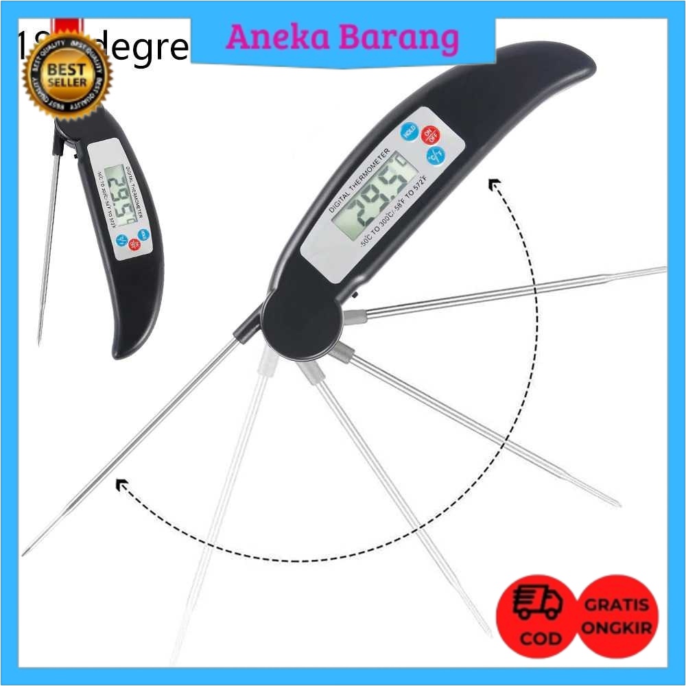 Jual Termometer Probe Digital Baja Tahan Karat Makanan Dapat Dilipat ...