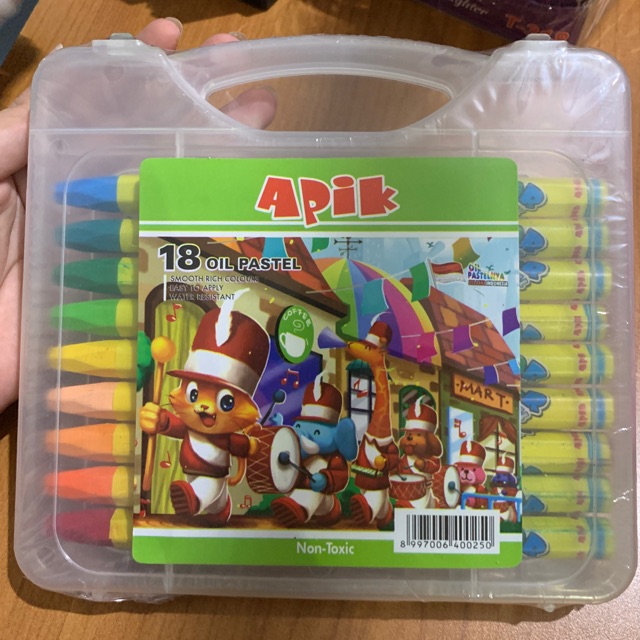 Jual Crayon Apik 18 Warna | Oil Pastel Apik | Shopee Indonesia