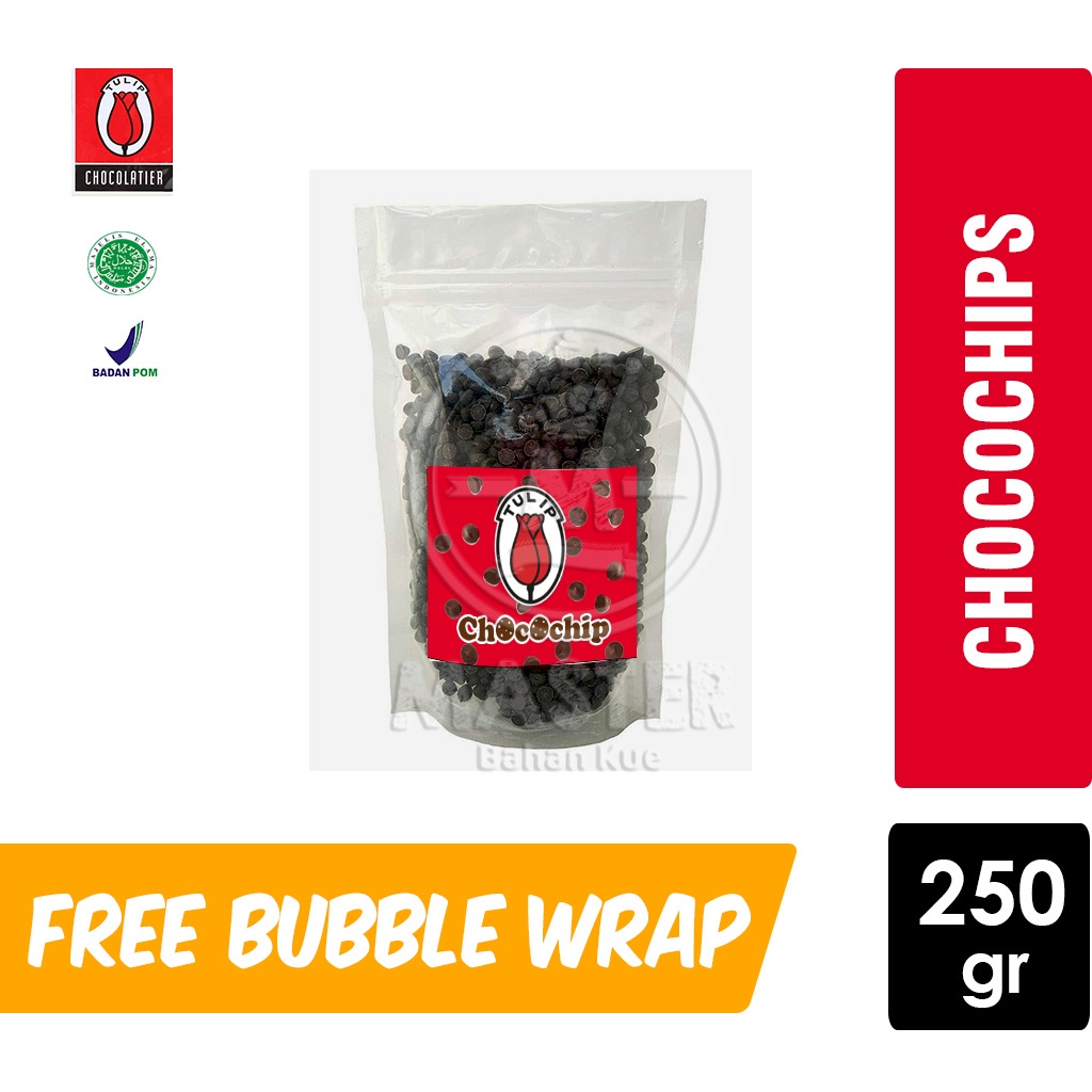 Jual Tulip Choco Chips Dark / Coklat Chip / Chocochip [250 gr] | Shopee ...