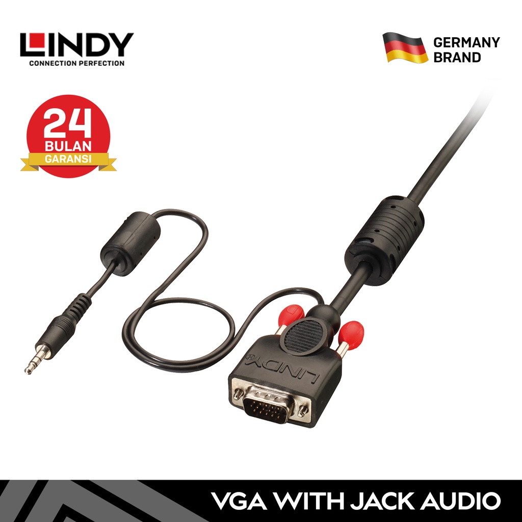 人気ブラドン LINDY Jual Kabel Jack 3.5mm + VGA Kabel 10M Audio With VGA その他
