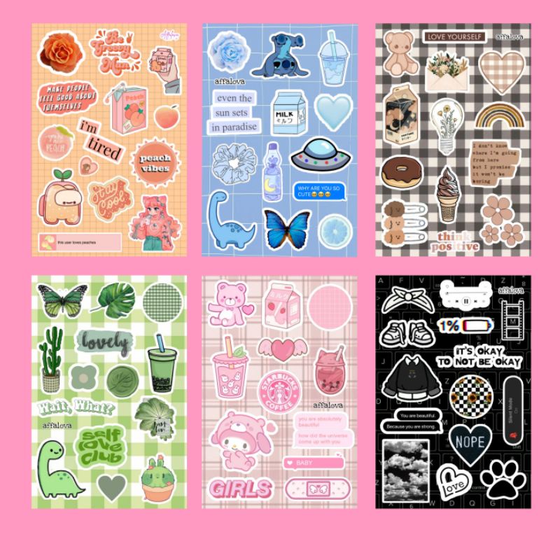 Jual Stiker Pack Aesthetic Estetik Hp Scrapbook Shopee Indonesia 1161