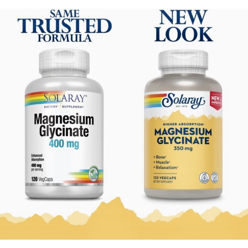 Jual SOLARAY Magnesium Glycinate 400 mg isi 120 kapsul sekarang kemasan