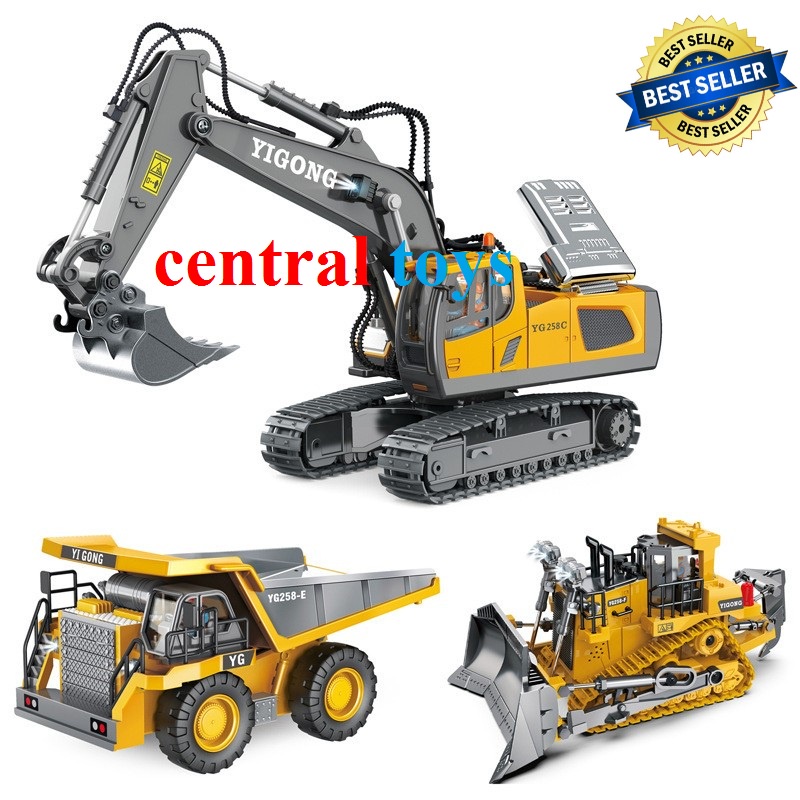 Jual mainan anak rc excavator YIGONG 258 17 2.4ghz metal alloy truk rc ...