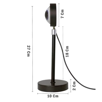Lampu Sunset LED RGB Aesthetic Aluminium 27cm