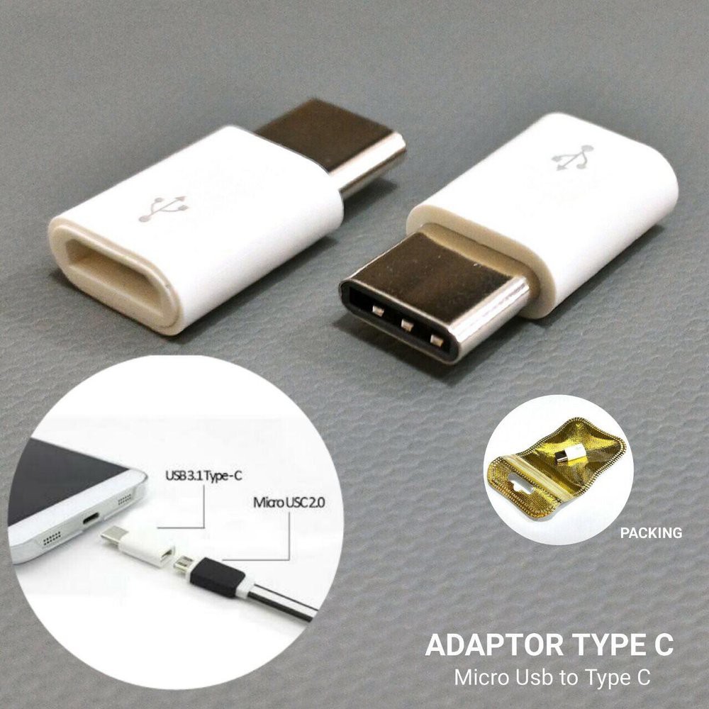 Jual Sambungan Converter Micro Usb To Usb Type C Sambungan Charger Connector Shopee Indonesia