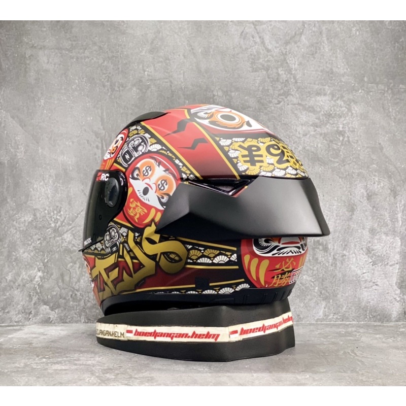 Jual ZEUS HELM ZS811 AL35 DARUMA | MATT BLACK RED | ZS 811 | fULL FACE |  Shopee Indonesia