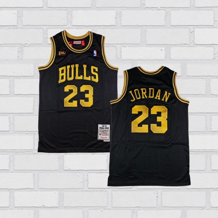 Black and gold jordan jersey best sale