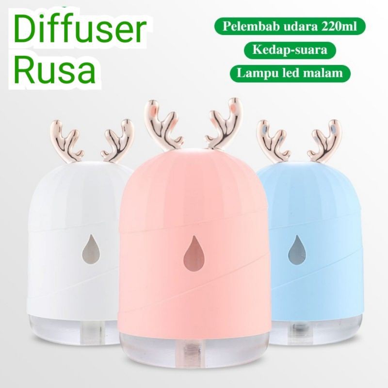 Jual Essential oil diffuser Air purifier 220 ml tanduk rusa humidifier ...