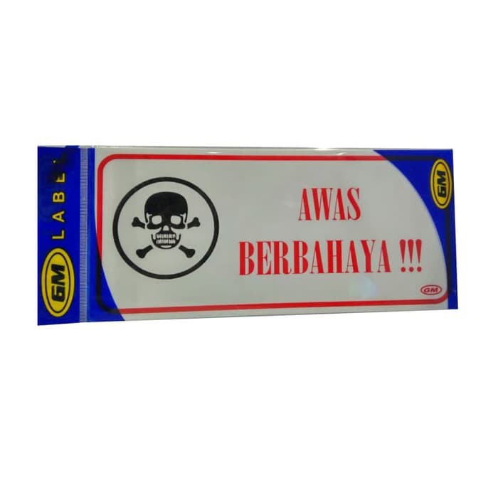 Jual GM label awas bahaya medium | Shopee Indonesia
