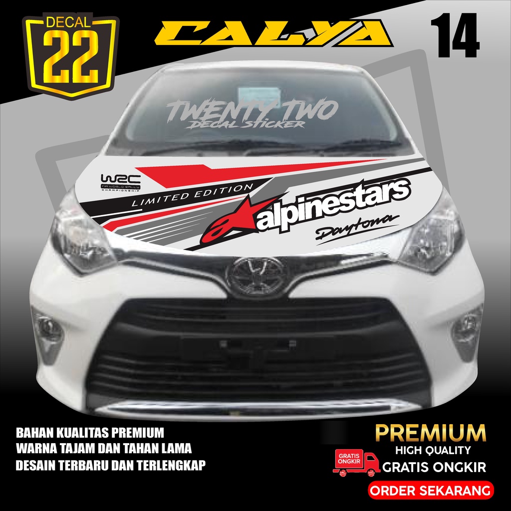 Jual STIKER DECAL KAP MESIN CALYA/ SIGRA DESAIN RACING KODE 14 Podo ...