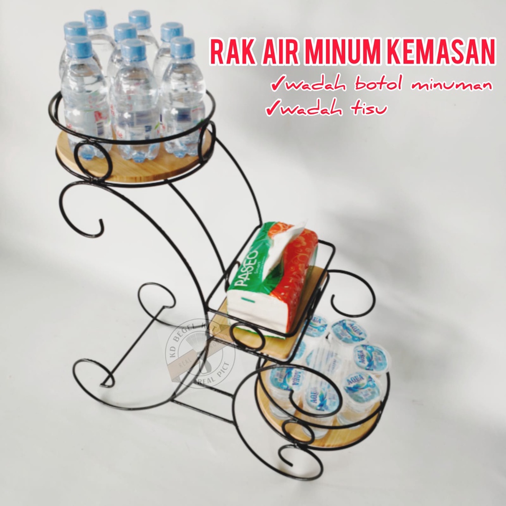 Jual Rak Wadah Botol Minum Rak Tatakan Wadah Minuman Rak Tatakan Tisu Shopee Indonesia