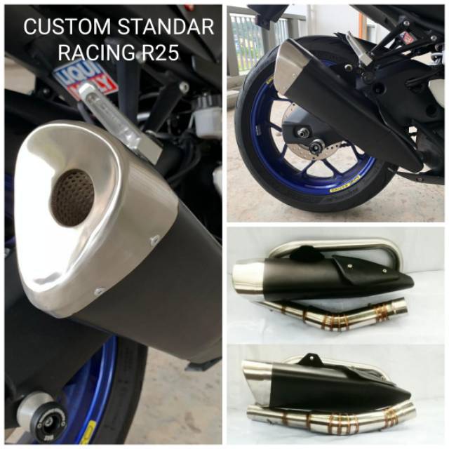 Jual Knalpot standar racing custom r25 for vixion byson cbr150 cb150 ...