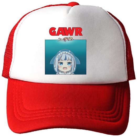 Jual Topi Trucker vTuber Hololive Gawr gura jaws | Shopee Indonesia