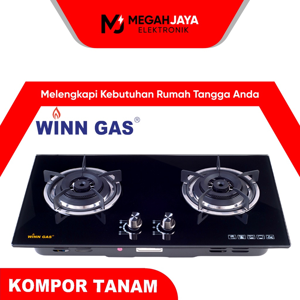 Jual Winn Gas W888 Glass Kompor Gas 2 Tungku di Seller Barat Daya