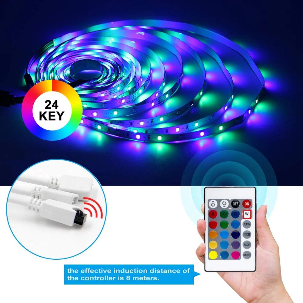 Jual Lampu Led Strip Rgb Waterproof Remote Adaptor Modul Complete