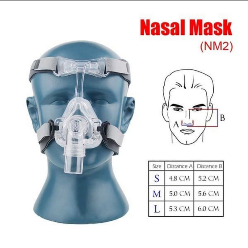 Jual Nasal Mask NM2 for CPAP Masks Interface Sleep Snore Strap with ...