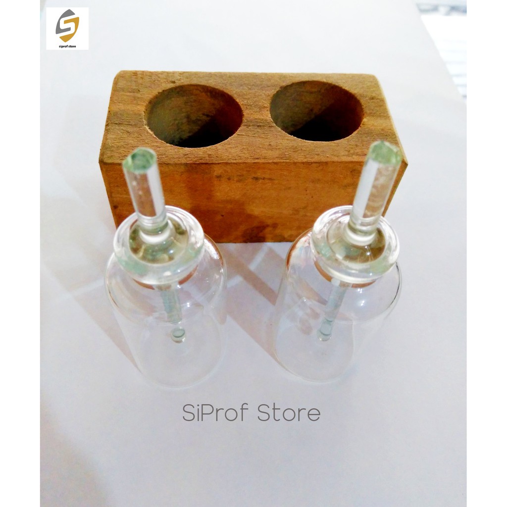 Jual Botol Air Uji Emas + Dudukan Kayu (1 Set) l Alat Tes Kadar Emas ...