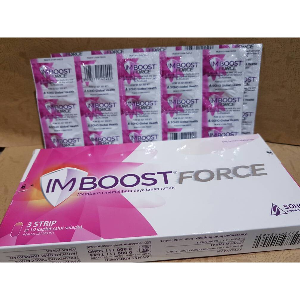 Jual IMBOOST FORCE TABLET PER STRIP (MEMELIHARA DAYA TAHAN TUBUH ...