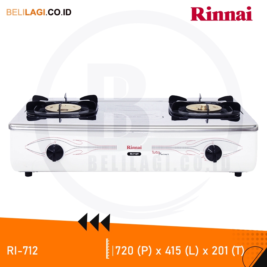 Jual Rinnai Kompor Gas 2 Tungku RI 712 T / Kompor Rinnai 2 Tungku RI ...
