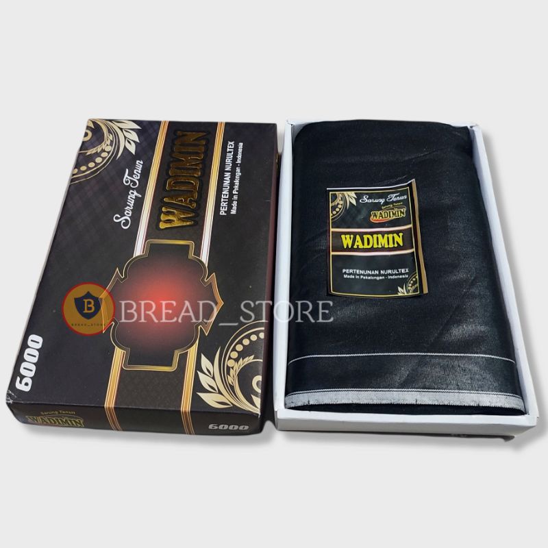 HARGA GROSIR!! Sarung Dewasa - Kain sarung dewasa Polos Hitam Merk wadimin Murah Berkualitas Hitam Polos Bisa bayar di tempat COD