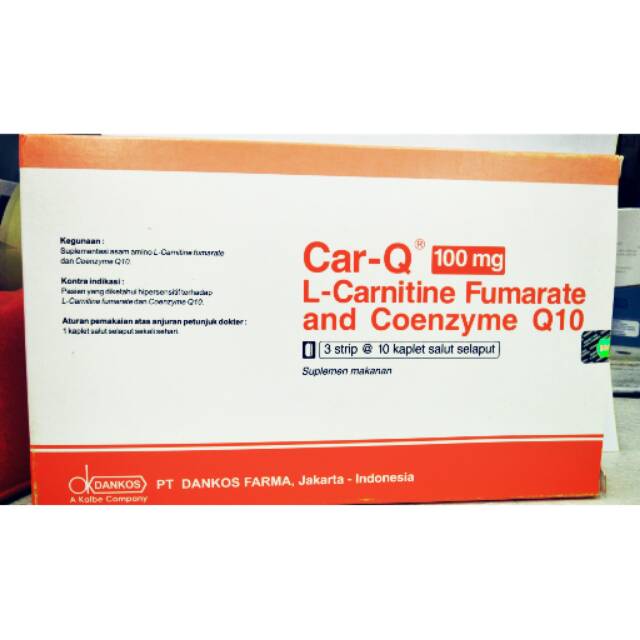 car-q 100 l-carnitine fumarate and coenzyme q10 Suplemen Kesehatan Jantung Buy Now!( description exceeds maximum possible length) MORNING PACKAGE 2 X 30