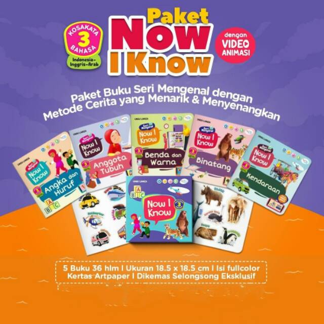 Jual Paket Now I Know 3 Bahasa Buku Shopee Indonesia