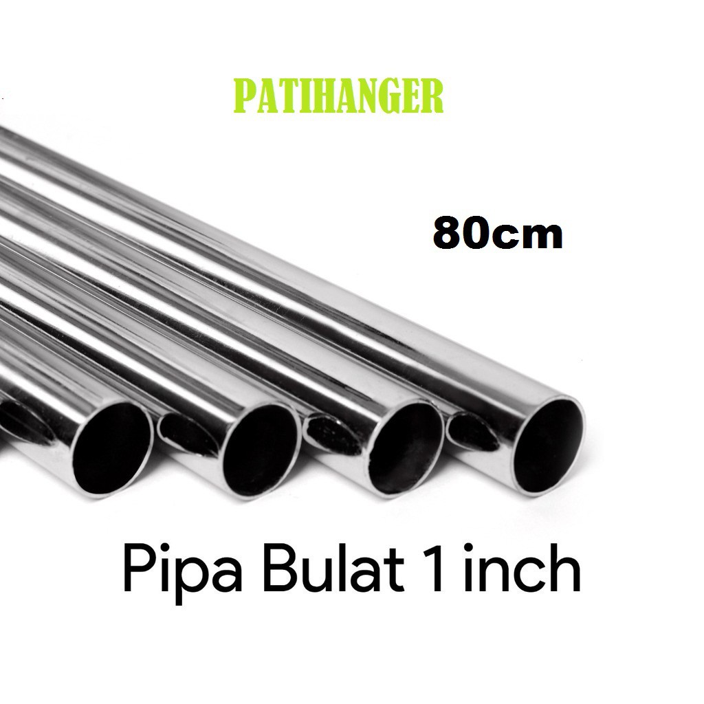 Jual PIPA BULAT 80cm Chrome 1" Inc L Gantungan Baju Display | Shopee ...