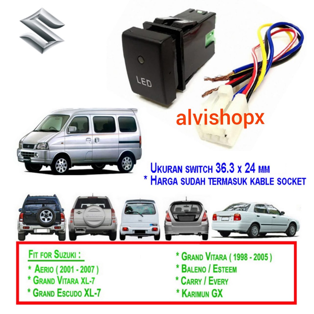 Jual DRL Fog Lamp Switch for Suzuki Grand Vitara Every Escudo